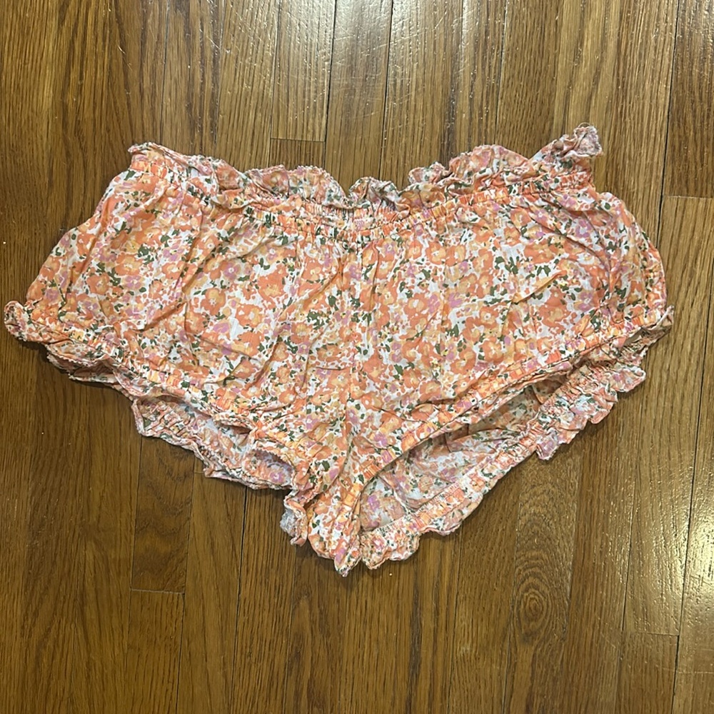 Anthropologie Floral Sexy Ruffled Pyjama Shorts NWT Size XS